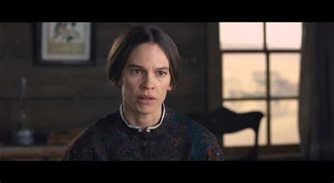 Hilary Swank Breasts, Bush Scene in The Homesman